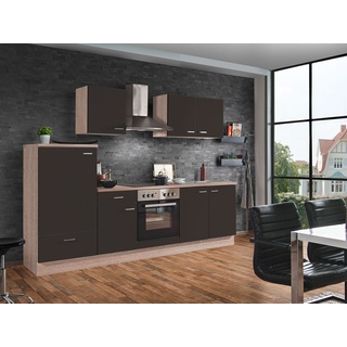 Menke Küchenblock Classic Leerblock 270/280/300/310cm (frei Bordsteinkante, Lava, 270 cm (ohne GS-Blende))