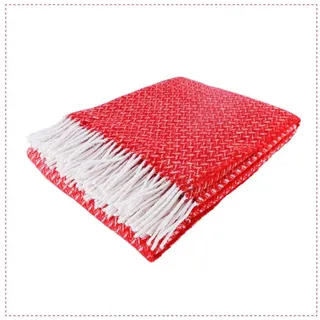 heinrich glaeser nachf. gmbh Wolldecke Plaid 100 x 100 cm Rot