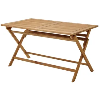 Brafab Turin Klapptisch 140 x 80 x 74 cm Beige/Braun