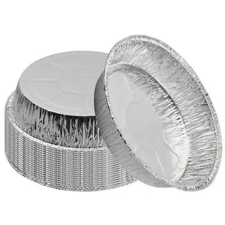 20x Aluminiumschalen 8 Zoll rund Einweg-Backform für Heißluftfritteuse