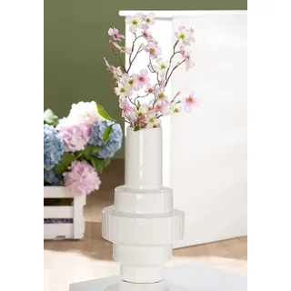 Gilde Vase Antas weiß - (H) 35 cm | Gr.: onesize