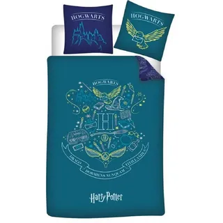 Aymax Harry Potter Blason Blau 140 x 200 cm + 63 x 63 cm