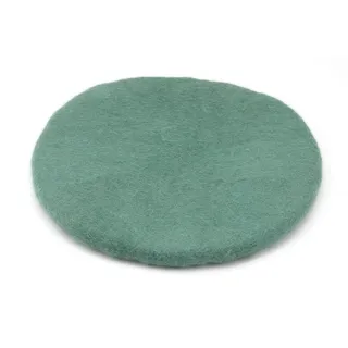 feelz Sitzkissen rund Filz Verschiedene grüntöne 100% Wolle 35 cm Höhe 2-3 cm Handarbeit (Aqua)