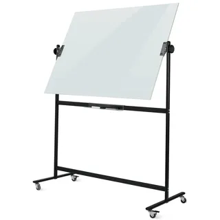 Vivol Design Glas Whiteboard auf Rollen - Beidseitig und Beschreibbar - Magnetisch und Rollbar (100x150)