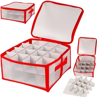 große XL - Aufbewahrungsbox - Weihnachtskugeln/Christbaumschmuck - für alle Größen - bis 32 Stück - Christbaumkugeln - transparent durchsichtig Aufbewahungs..