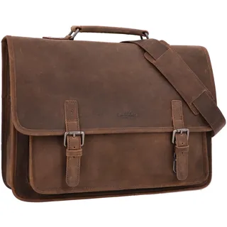 Gusti Leder Aktentasche Elmar - Echtleder Businesstasche & Laptoptasche Retro fur Damen und Herren - Messenger Bag Vintage A4 Dokumententasche 15 Zoll