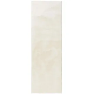benuta basic Furry Fellteppich 80 x 300 cm Weiß