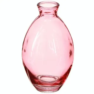 Florists Products Tischvase Rosa bauchige Minivasen Glas Ø7cm H12cm Set 6 Stück Deco Deko rosa