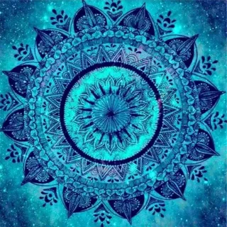 ABEUTY 5D Diamond Painting DIY Full Drill Strasssteine, blaue Mandala-Blume, Malen mit Diamanten, Kristall-Diamant-Kunst-Kits (blaues Mandala)