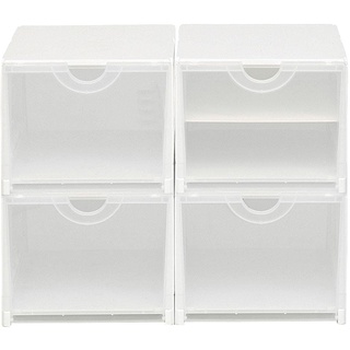Schuhbox HEINE HOME Aufbewahrungsboxen Gr. H/B/T ca. 21/26,5/40 cm, 4er Set, weiß Schuhboxen Aufbewahrungssysteme