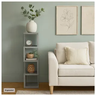 Hti-Living Standregal 4 Fächer 0 x 0 x 0 cm Grau