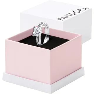 Pandora Damen-Silberring Doppelschiene mit Herz 193100C01