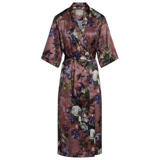 Essenza Kimono Ilona Karli, Langform, Polyester, Kimono-Kragen, Gürtel, mit Blumenprint rosa XS