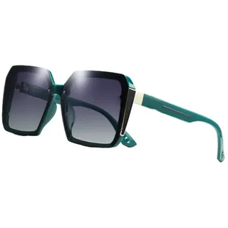 Houhence Sonnenbrille Sonnenbrille Damen Groß Vintage polarisiert UV Schutz grün