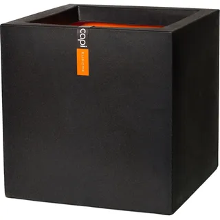 Capi Europe Capi Pflanzgefäß Urban Smooth 40 x 40 x 40 cm Schwarz