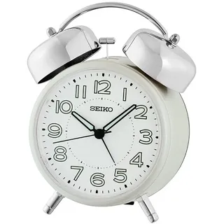 Seiko Quarzwecker Wecker, Schlafzimmer, durchlaufende Sekunde,Leuchtzeiger,Leuchtziffern silberfarben