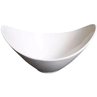 Schale oval Porzellan weiss Schälchen Obstschale Dekorschale