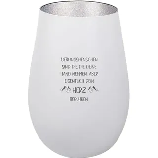 der-porzellan-laden Windlicht mit Gravur 0 g Silber/Weiß