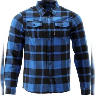 TRIZERATOP Flanellhemd , Holzfällerhemd, Arbeitshemd blau/schwarz XXL