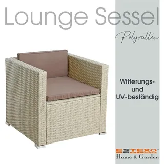 Estexo Polyrattan Loungesessel 70 x 69 x 63 cm beige