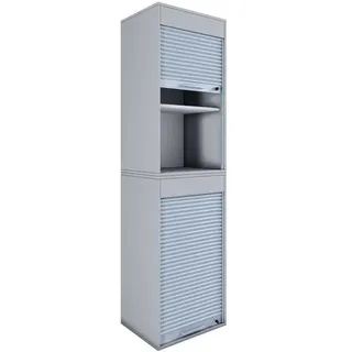 VCM Aktos XL Rollladenschrank 50 x 40 x 186 cm grau
