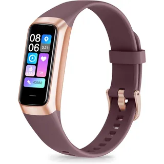 Zeacool Fitness Tracker Smartwatch Herren Damen, IP68 Wasserdicht Fitnessuhr, Aktivitätstracker mit 24h Herzfrequenz, Schlaf,Blutdruck Monitor schrittzähler Uhr Sportuhr für iOS Android(Burgunderrot)