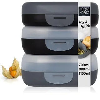 Moritz&Moritz Moritz & Moritz 6tlg. Lunchboxen-Set in Grau