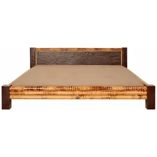 Bambus-Lounge Bettgestell Misool Bambusbett Bettrahmen aus Bambus Möbel Holzbett