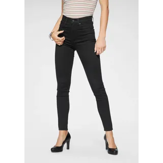 Skinny-fit-Jeans LEVI'S "Mile High Super Skinny" Gr. 29, Länge 34, schwarz (black) Damen Jeans Röhrenjeans High Waist