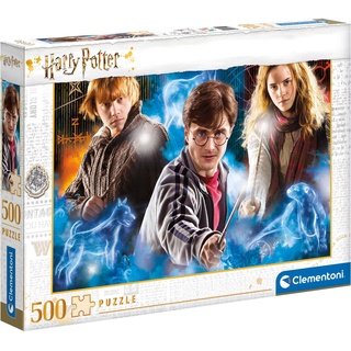 Clementoni 35082 Harry Potter – Puzzle 500 Teile ab 9 Jahren, buntes Erwachsenenpuzzle mit kräftigen Farben, Geschicklichkeitsspiel für die ganze Familie, schöne Geschenkidee