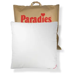 PARADIES Dreikammer-Kopfkissen 80x80 cm - 200g + 870g - Abbie fest - festes Daunenkissen 80x80 mit RDS zertifizierten Gänsefedern und Daunen