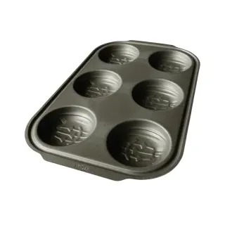 WALTER Premium Halloween 6er Muffin Backform 960030 , 380 x 284 x 25 mm, Formdurchmesser: 90 mm