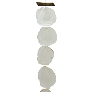 Decoris season decorations Windspiel, Windspiel Capiz Muscheln Girlande 8x180cm Perlmutt Weiß bunt|weiß