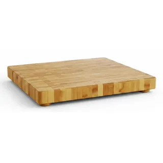 bestbambus Deluxe Board XL, großes Profi-Schneidebrett aus massivem Bambusholz, 60 x 45 x 5 cm, 8.0 kg