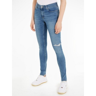 Tommy Jeans Skinny-fit-Jeans Nora mit Tommy Jeans Markenlabel & Badge blau