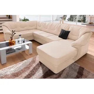 sit&more Wohnlandschaft Kunstleder U-Form 320 cm Beige