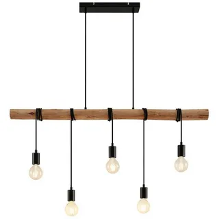 LINDBY Rom 5-flg. 116 cm schwarz Holz