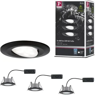 Paulmann Calla 3x6 W rund schwarz matt