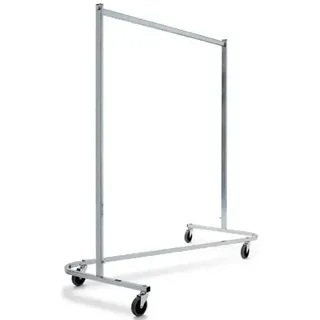mobiler Garderobenständer Z-Rahmen, große Räder Kleiderständer mit 4 Lenkrollen, Maße: 1530x660x1670 mm