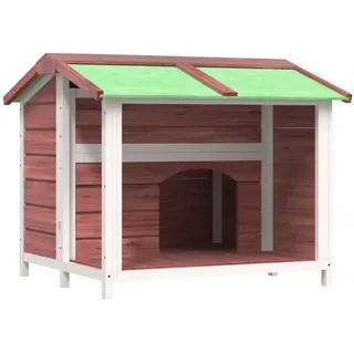 vidaXL Hundehütte 96 x 87 x 80,5 cm Holz Braun