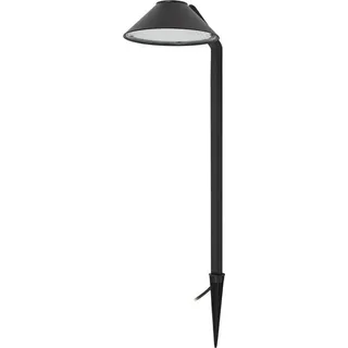LINDBY Außenleuchte Aluminium 20,5 - 77 cm 1-flammig Schwarz