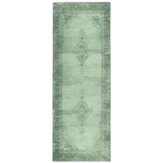 tesso living MARYLOU Vintage-Teppich 80 x 290 cm Grün/Mehrfarbig
