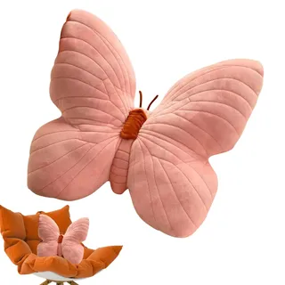 Vgvgaj Weiche Schmetterlingskissen Ästhetisches Schmetterling Kissen Dekokissen Schmetterlingsförmiges Wurfkissen Plüsch-Schmetterlingskissen Kuschelkissen Schmetterlingskissen Für Kinder 35x55 cm