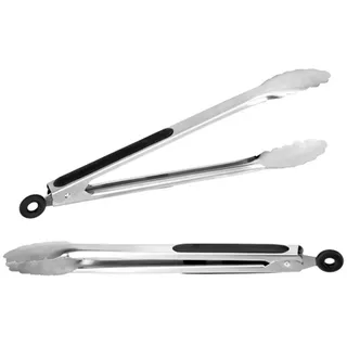 Böttcher-AG Grillzange 34 cm Edelstahl schwarz/silber