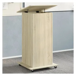 furnicato Stehpult Rednerpult Holzwerkstoff Sonoma-Eiche 55x55x107 cm mit Umrandung (1-St) braun