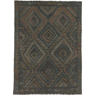 Designteppich Kelim Afghan Heritage 170x230 Handgewebter Moderner Orientteppich, Nain Trading, rechteckig, Höhe: 3 mm grau