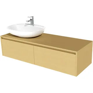 KZOAO Badezimmerserie St. Tropez Aufsatzwaschbecken mit Unterschrank 140 cm