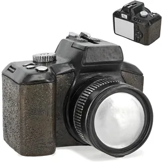alles-meine.de GmbH XL Spardose - Kamera/Fotoapparat/Spiegelreflexkamera - stabile Sparbüchse aus Kunstharz - Sparschwein lustig witzig Kameraobjektiv - Reisekasse Urlaub Rei..