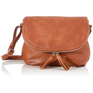 TOM TAILOR Lari Damen Umhängetasche Crossbody Bag Mittelgroß Cognac Braun