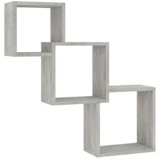furnicato Wandregal Würfel-Wandregale Betongrau 68x15x68 cm Holzwerkstoff, 1-tlg. grau